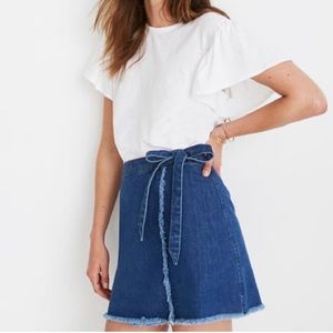 Madewell Wrap Tie Jean Skirt